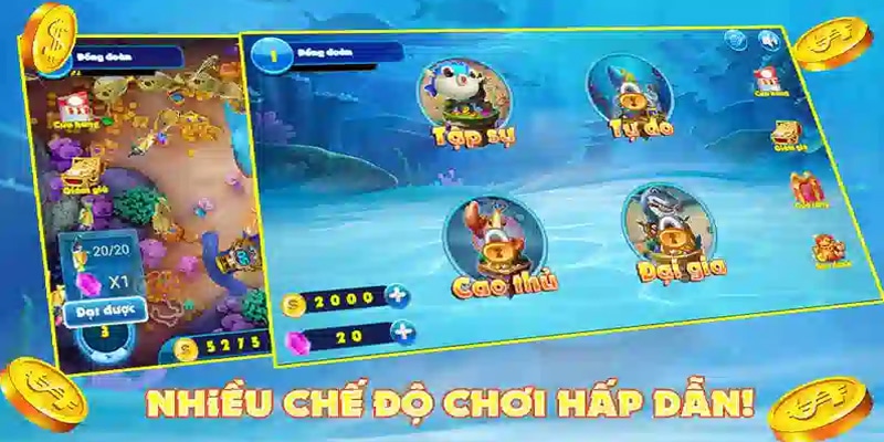 Chế độ chơi game bắn cá vàng hấp dẫn